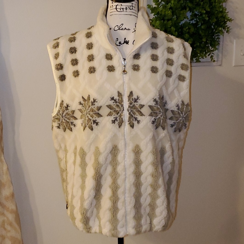 Duffel Outdoor Winter Snowflake Vest Sz M